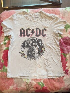 Abercrombie & Fitch AC/DC Highway To Hell Vintage Band Tee | Off White | XS